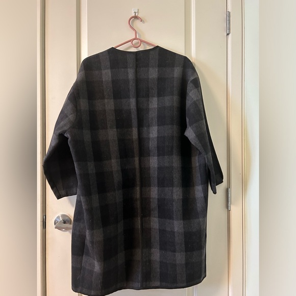 Topshop Wool Checkered Coat (size 8) - Picture 2 of 5